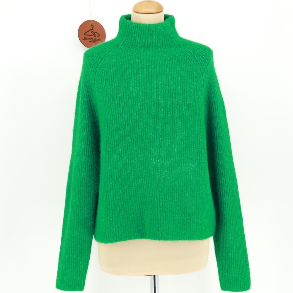 Antonio Melani Gabby Turtleneck Sweater Pine Green Ribbed Knit Women Size Medium
